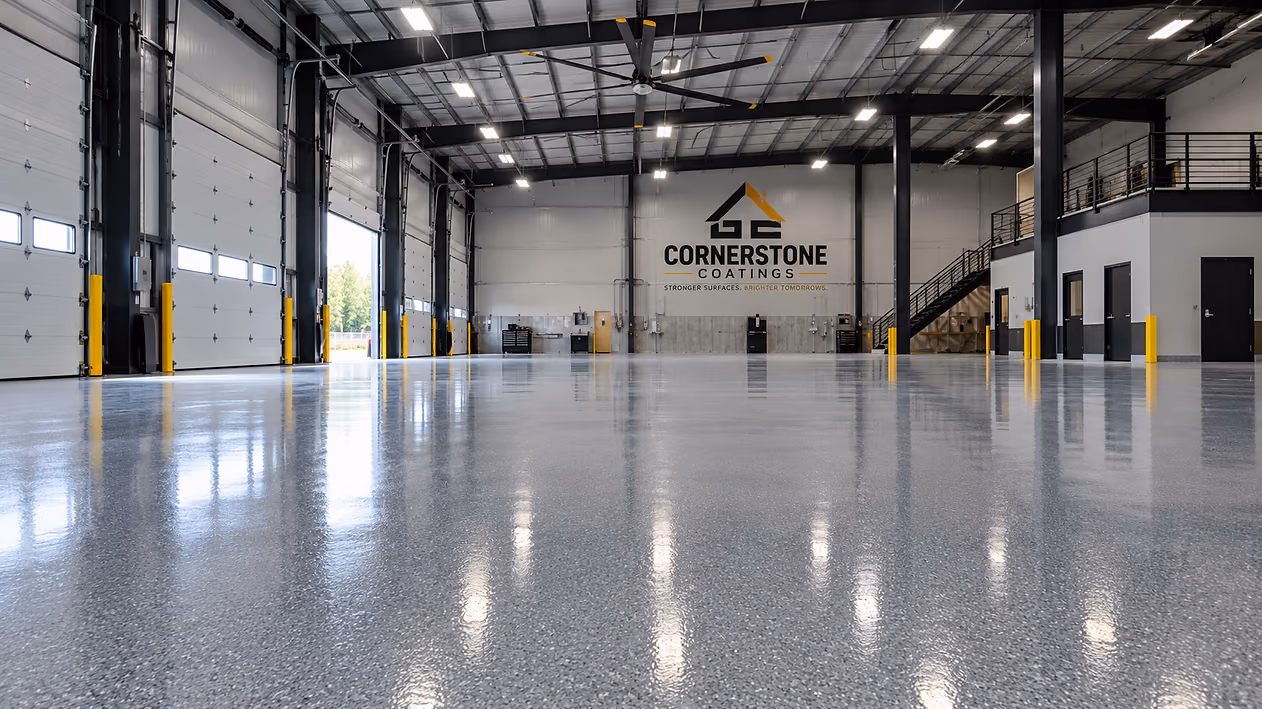 Commercial concrete coatings in industrial warehouse facility