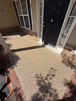Decorative flake broadcast during concrete floor installation