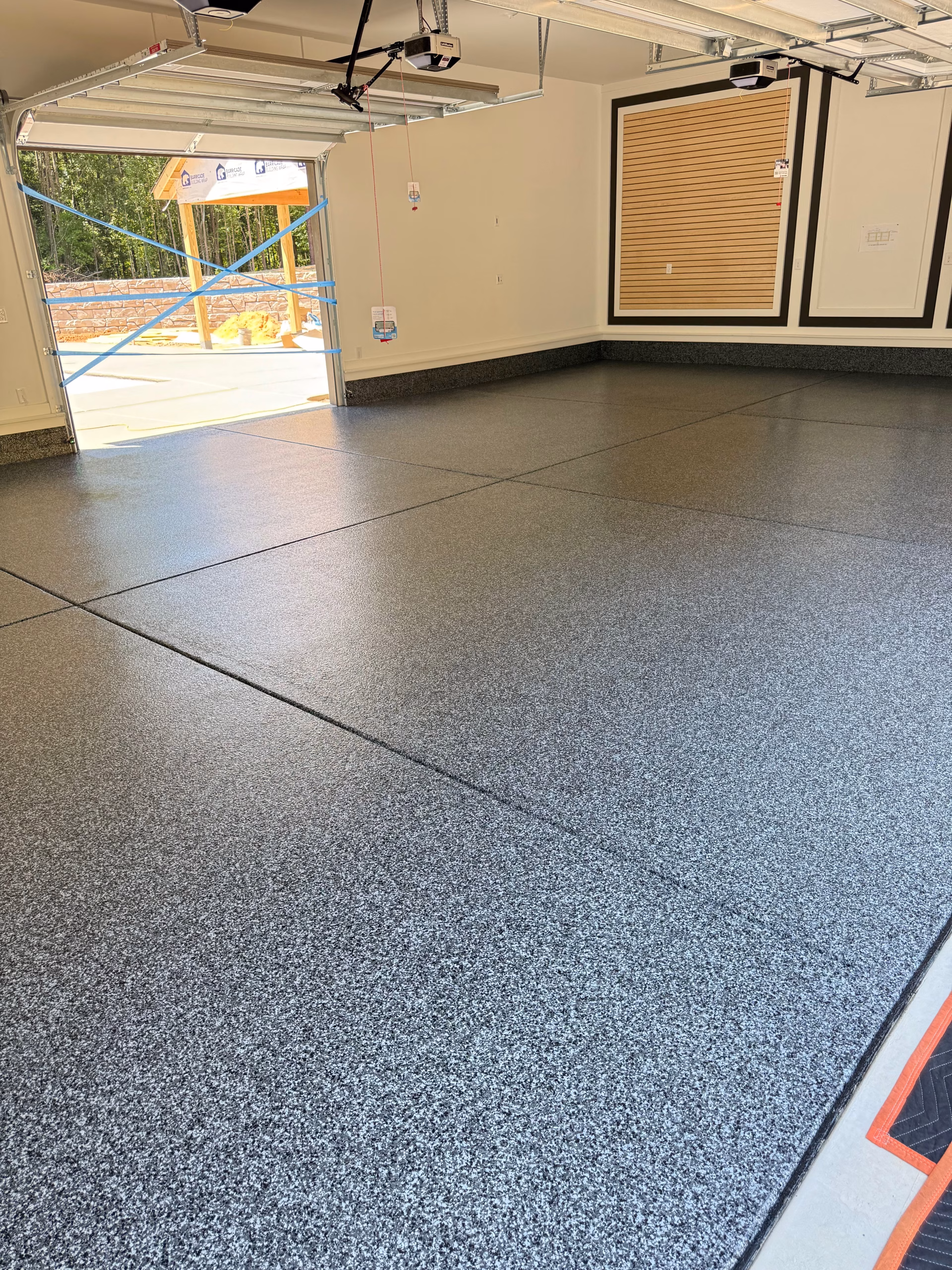 After concrete floor coating