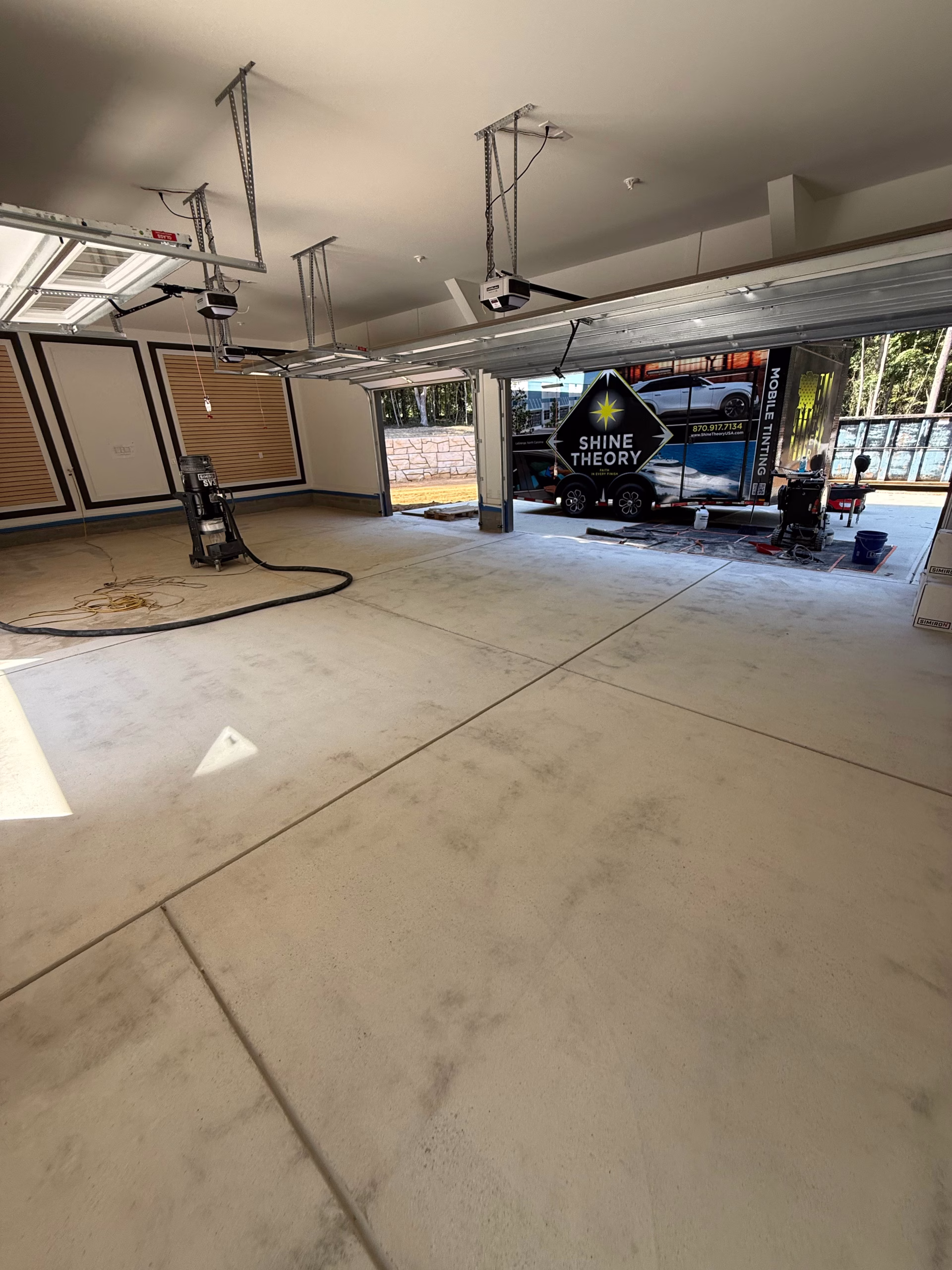 Before concrete floor coating